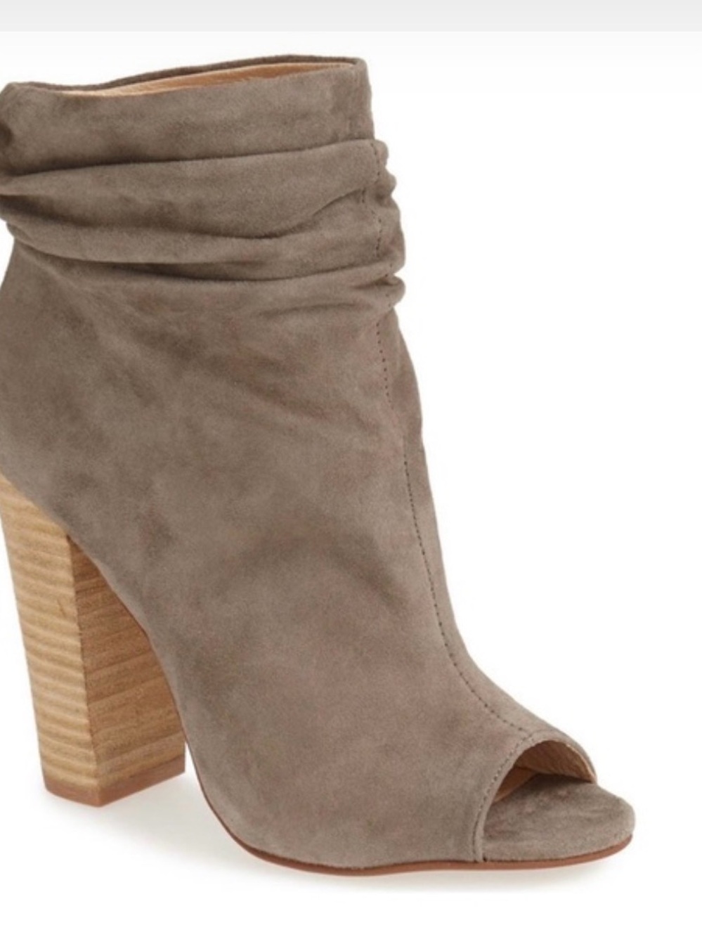 Kristin Cavalleri Chinese laundry Laurel taupe  peep toe booty